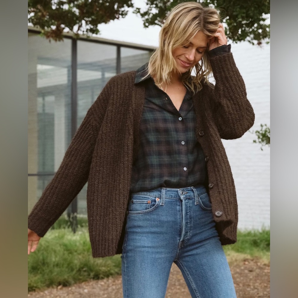 NWT Jenni Kayne Cocoon Cardigan in Cocoa, size xxs